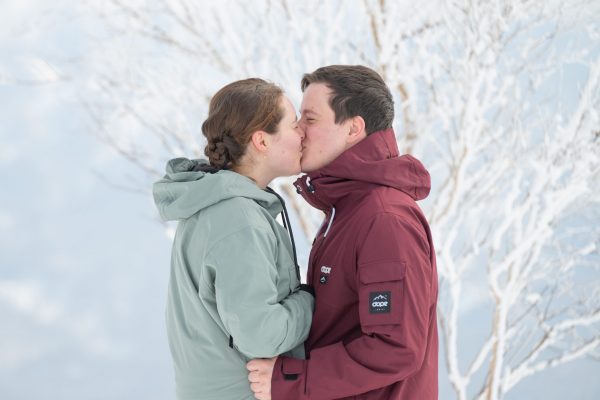 Japan, Hokkaido, Niseko, Niseko United, private tour, Jack Weinert, snowboard, ski, skiing snowboarding, snow sports, snow, action, proposal, portrait, love, couple, engagement