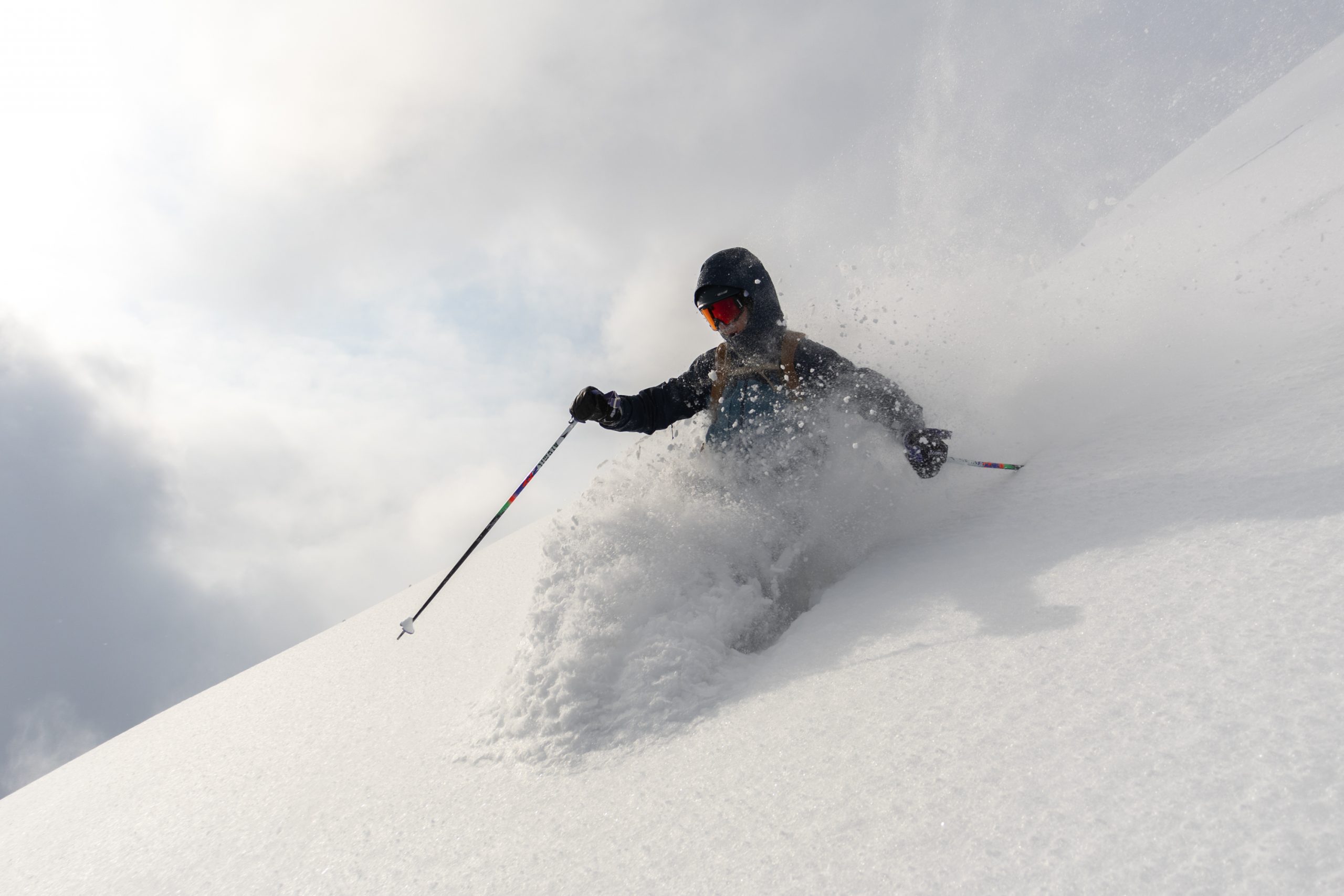 Elite backcountry skiing in untracked Niseko powder