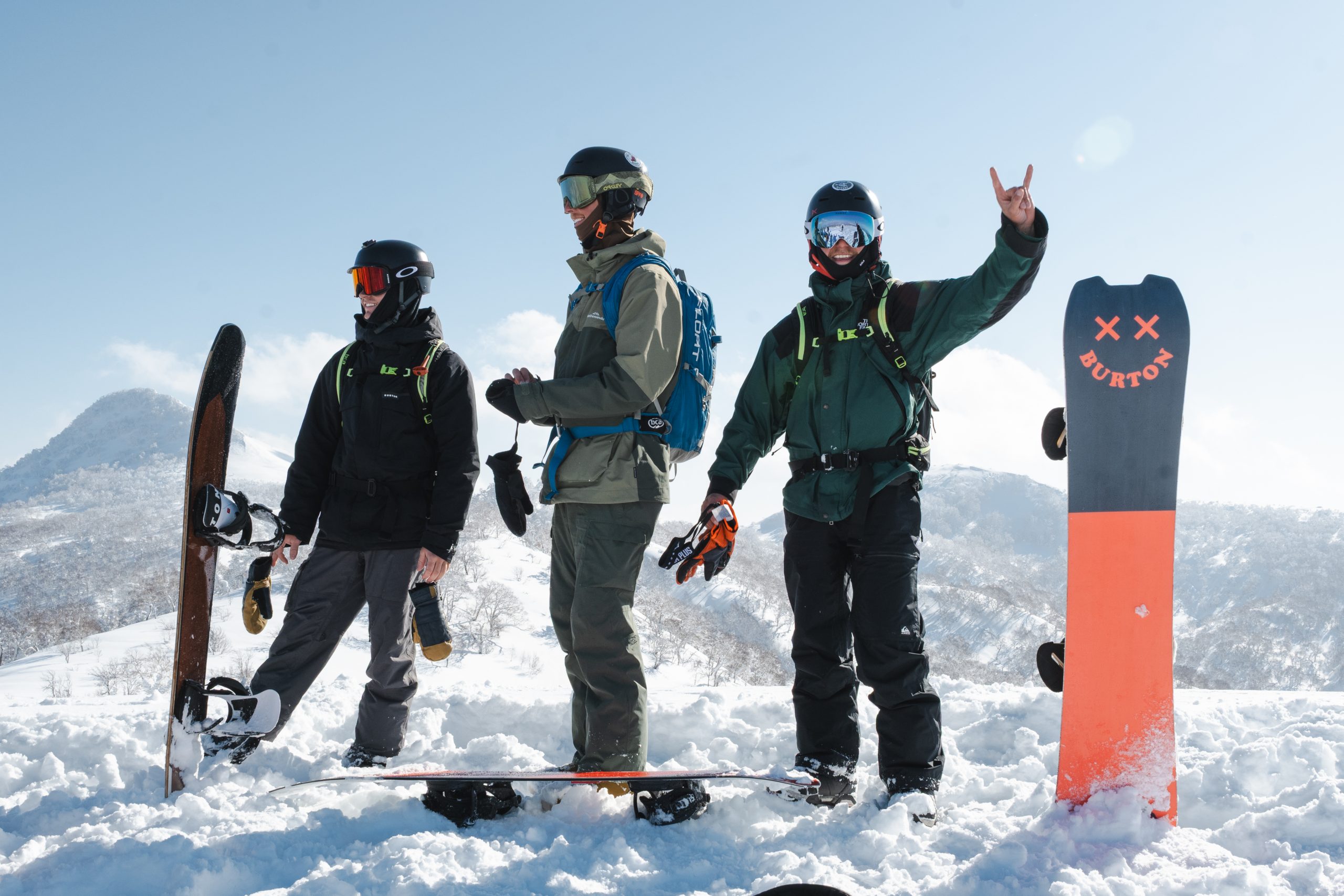 Smiling guests on a guided day in the Niseko backcountry
